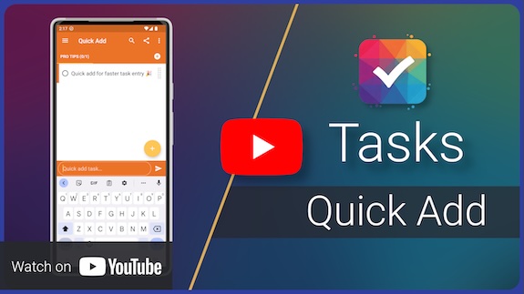 Task quick add - YouTube